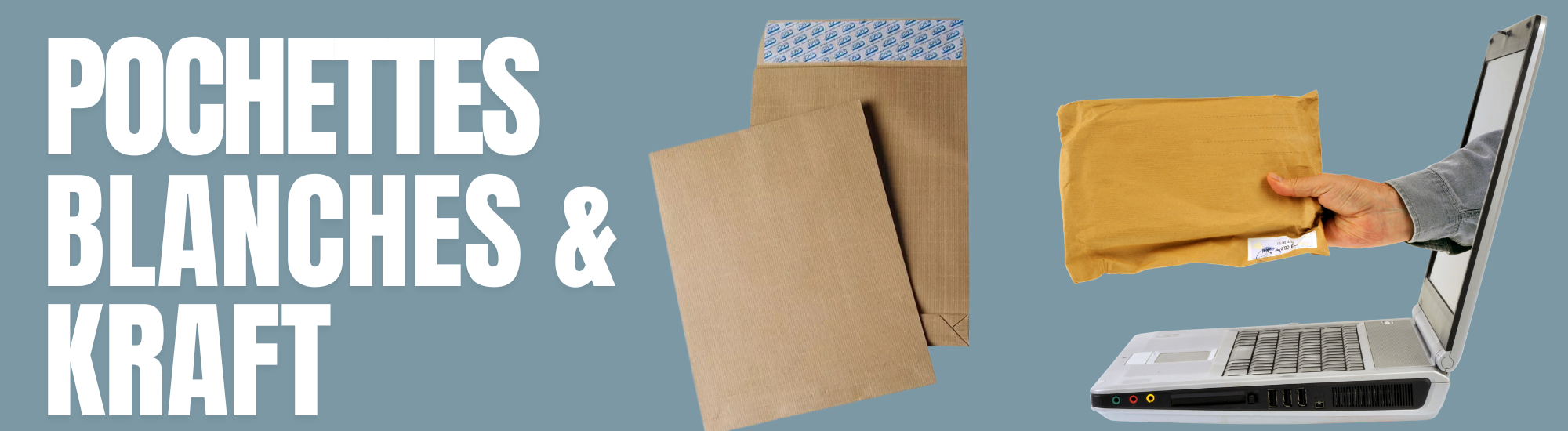 Pochettes blanches & kraft