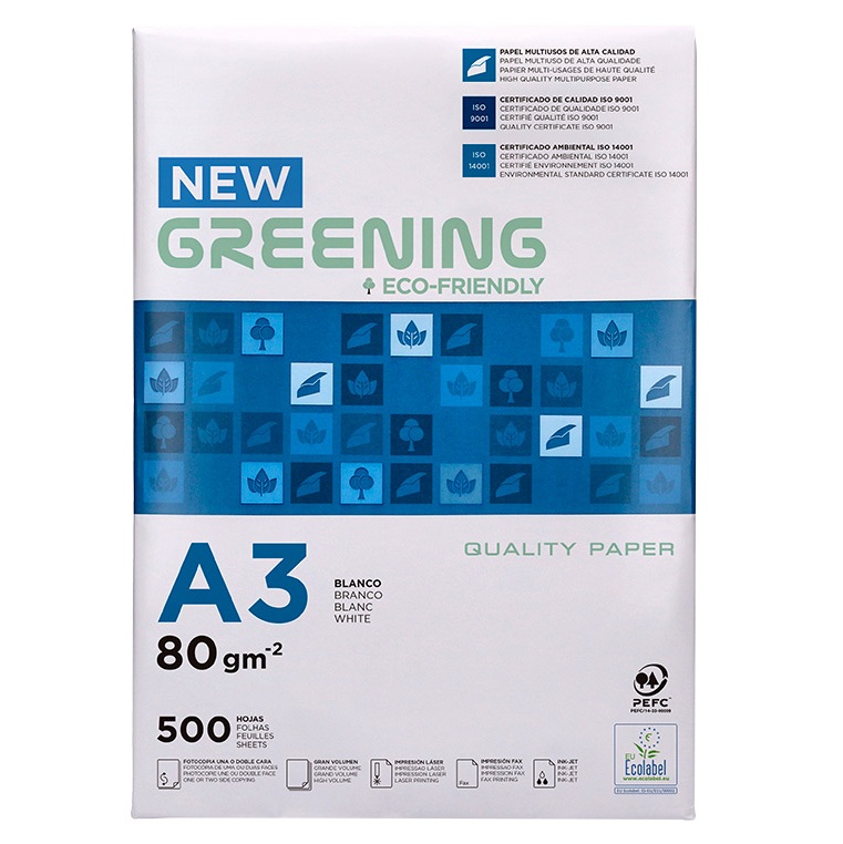 PAPIER BLANC A3 NEW GREENING 171629