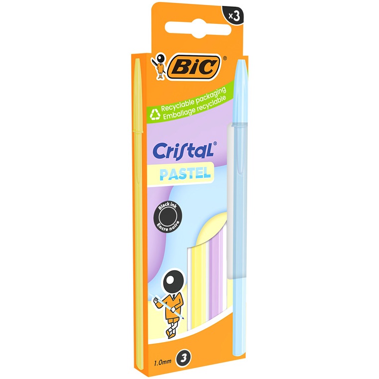 STYLO BILLE BIC CRISTAL PASTEL 172610