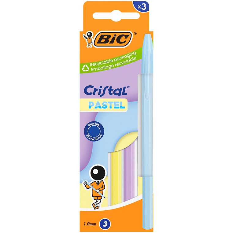 STYLO BILLE BIC CRISTAL PASTEL 172609