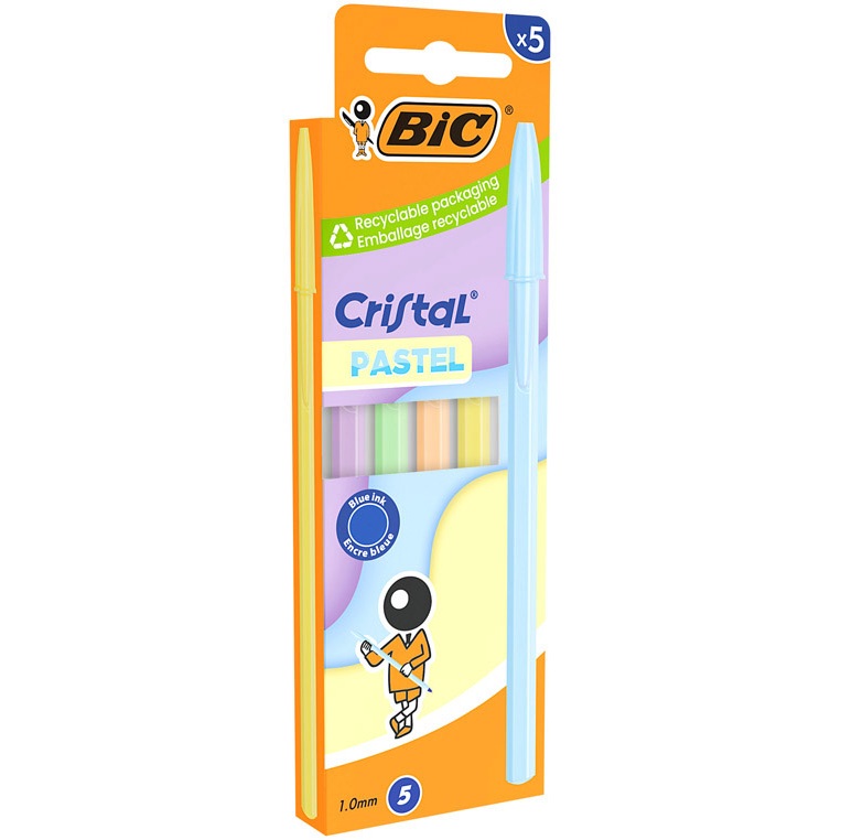 STYLO BILLE BIC CRISTAL PASTEL 172607