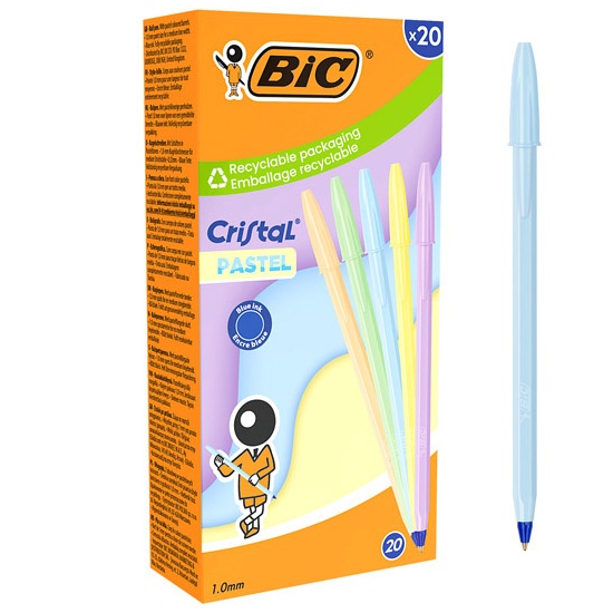 STYLO BILLE BIC CRISTAL PASTEL 172611