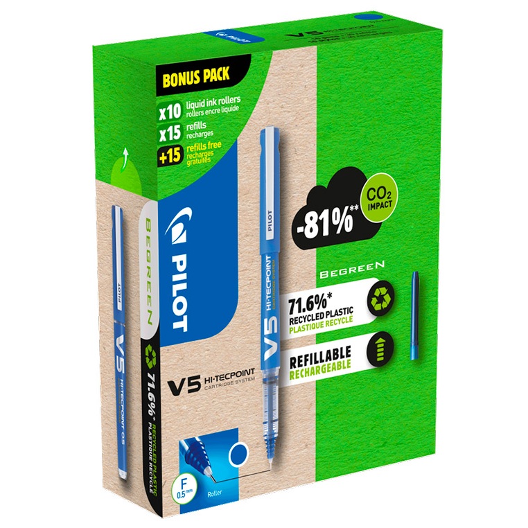 PILOT STYLO BILLE V5 HI-TECPOINT 158258