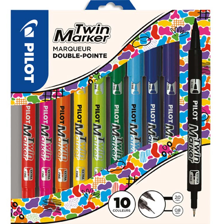 PILOT STYLO FEUTRE TWIN MARKER 610937