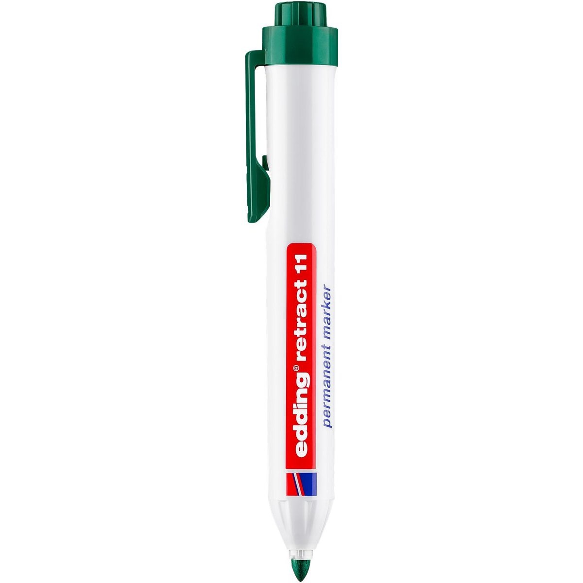 Marqueur permanent rétractable Edding e-11 vert