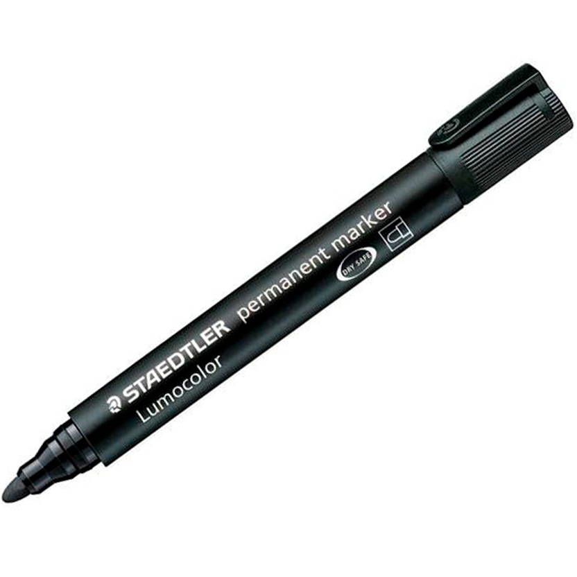 Marqueur permanent Staedtler Lumocolor Dry Safe noir pointe ogive