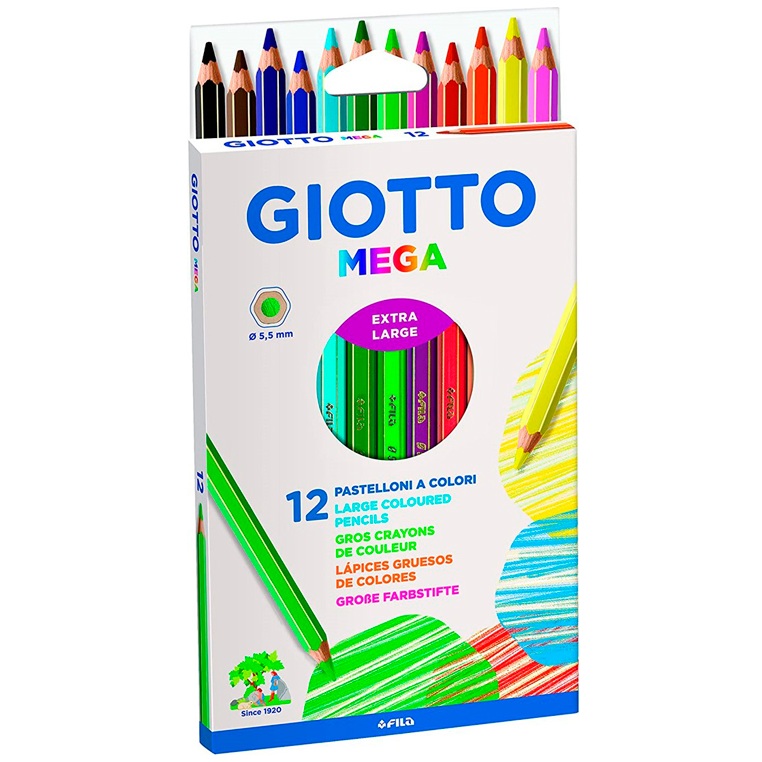GIOTTO CRAYONS DE COULEUR MEGA 10274