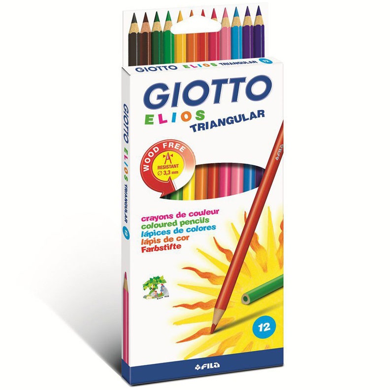 GIOTTO CRAYONS DE COULEUR ELUIS WOOD FREE 78854