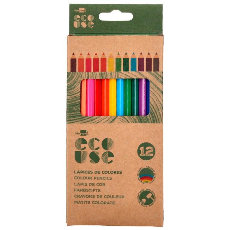 LIDERPAPEL CRAYONS DE COULEURS ECO USE 602666