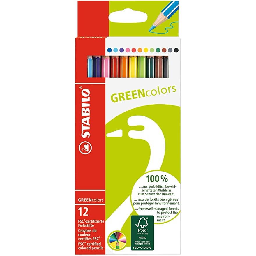 STABILO CRAYONS DE COULEUR GREENCOLORS 304477