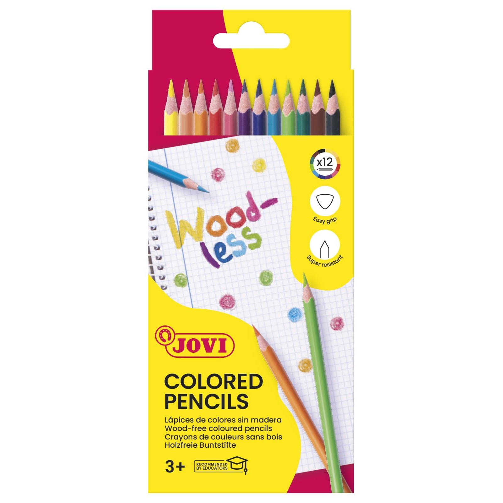 JOVI CRAYONS DE COULEUR WOODLESS 82652