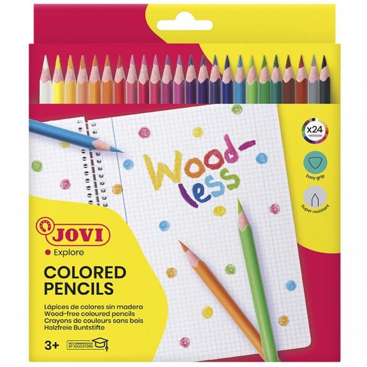JOVI CRAYONS DE COULEUR WOODLESS 82653