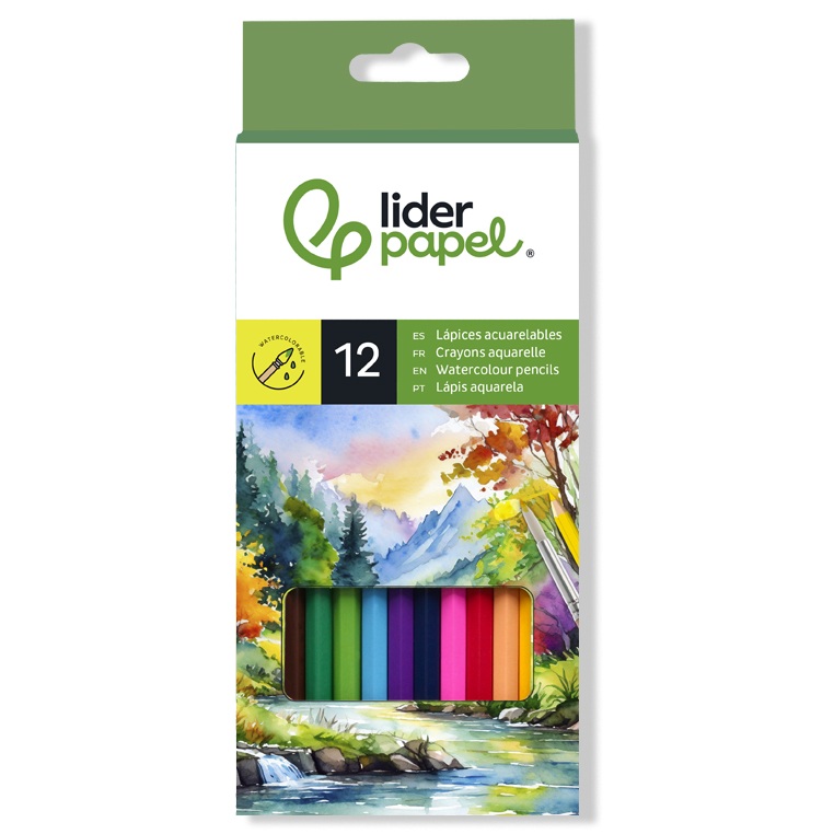 LIDERPAPEL CRAYONS AQUARELLABLES 77473