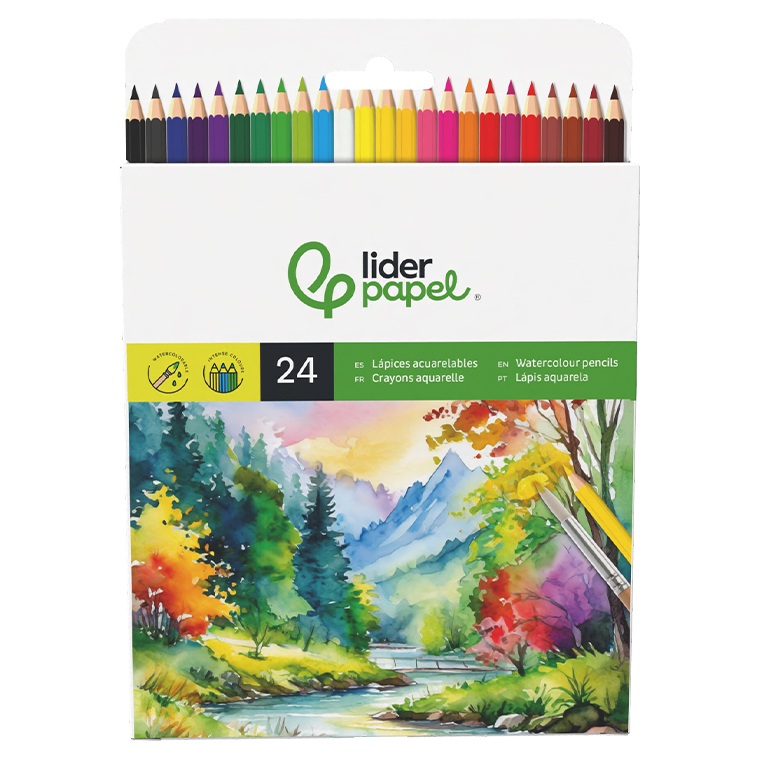LIDERPAPEL CRAYONS AQUARELLABLES 166972