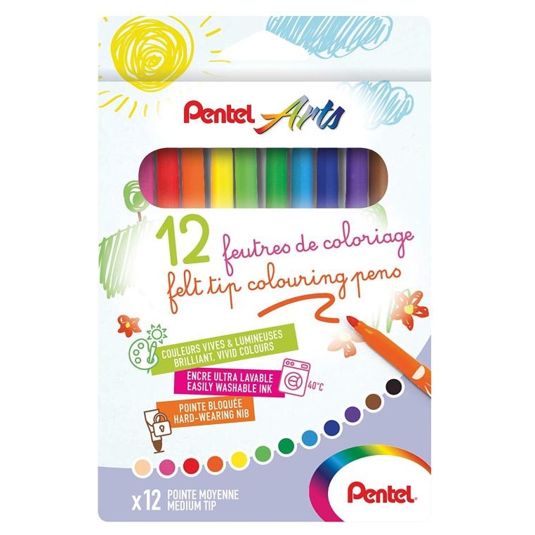 PENTEL FEUTRE DE COLORIAGE ARTS 82079