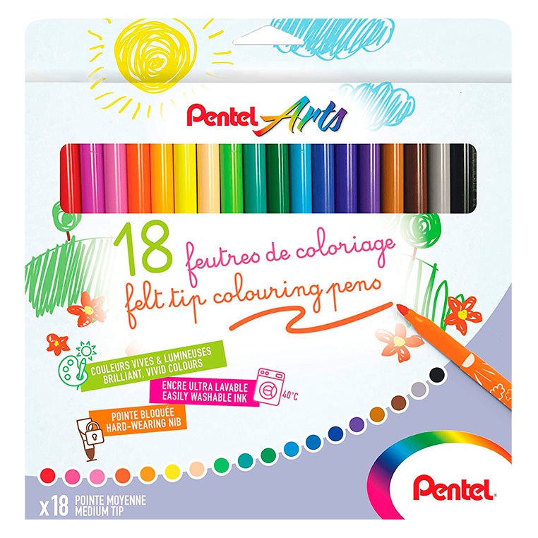 PENTEL FEUTRE DE COLORIAGE ARTS 166597