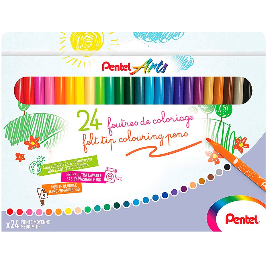 PENTEL FEUTRE DE COLORIAGE ARTS 166598