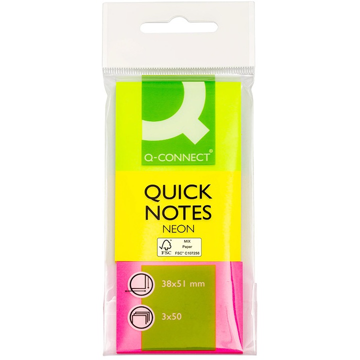 Q-CONNECT QUICK NOTES REPOSITIONNABLES 17807