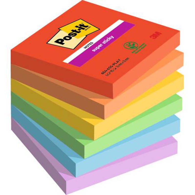 POST-IT NOTE REPOSITIONNABLE SUPER STICKY PLAYFUL 164612