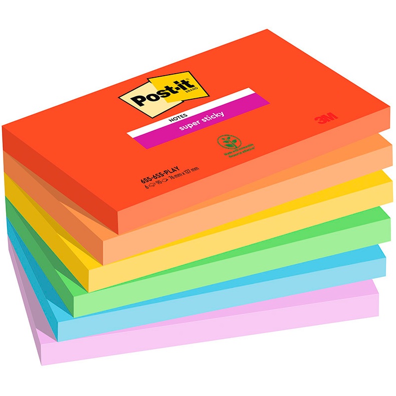 POST-IT NOTE REPOSITIONNABLE SUPER STICKY PLAYFUL 164613