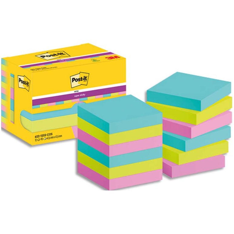 POST-IT NOTE REPOSITIONNABLE SUPER STICKY COSMIC 62013