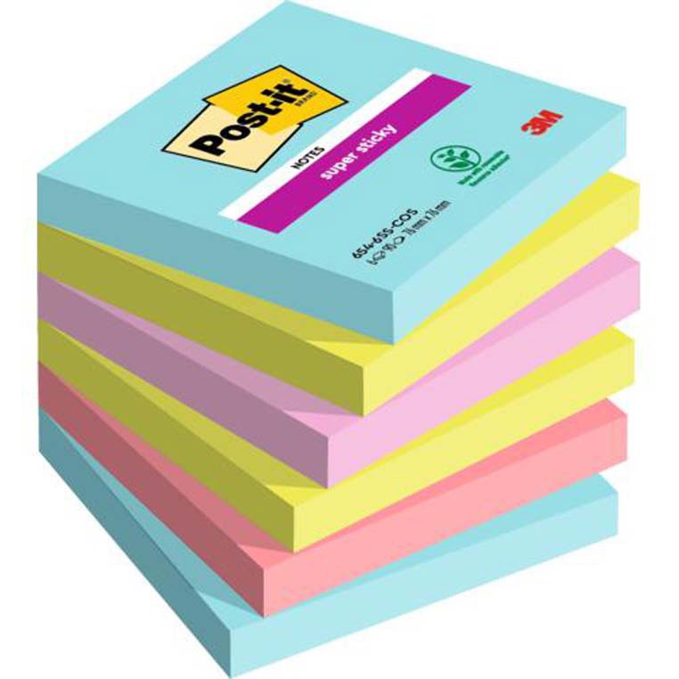 POST-IT NOTE REPOSITIONNABLE SUPER STICKY COSMIC 62014