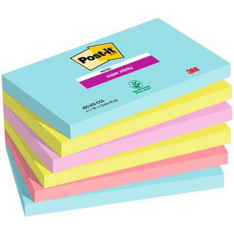 POST-IT NOTE REPOSITIONNABLE SUPER STICKY COSMIC 62015