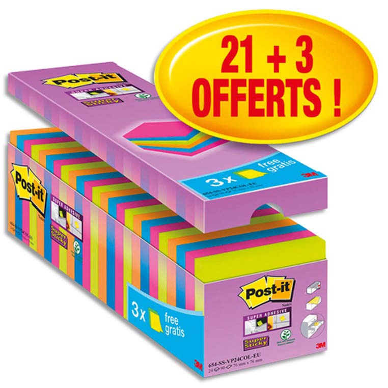 POST-IT NOTE REPOSITIONNABLE SUPER STICKY 49238