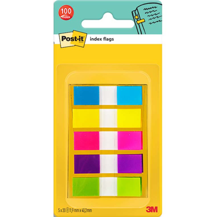 POST-IT MARQUE PAGES INDEX FLAG 22640
