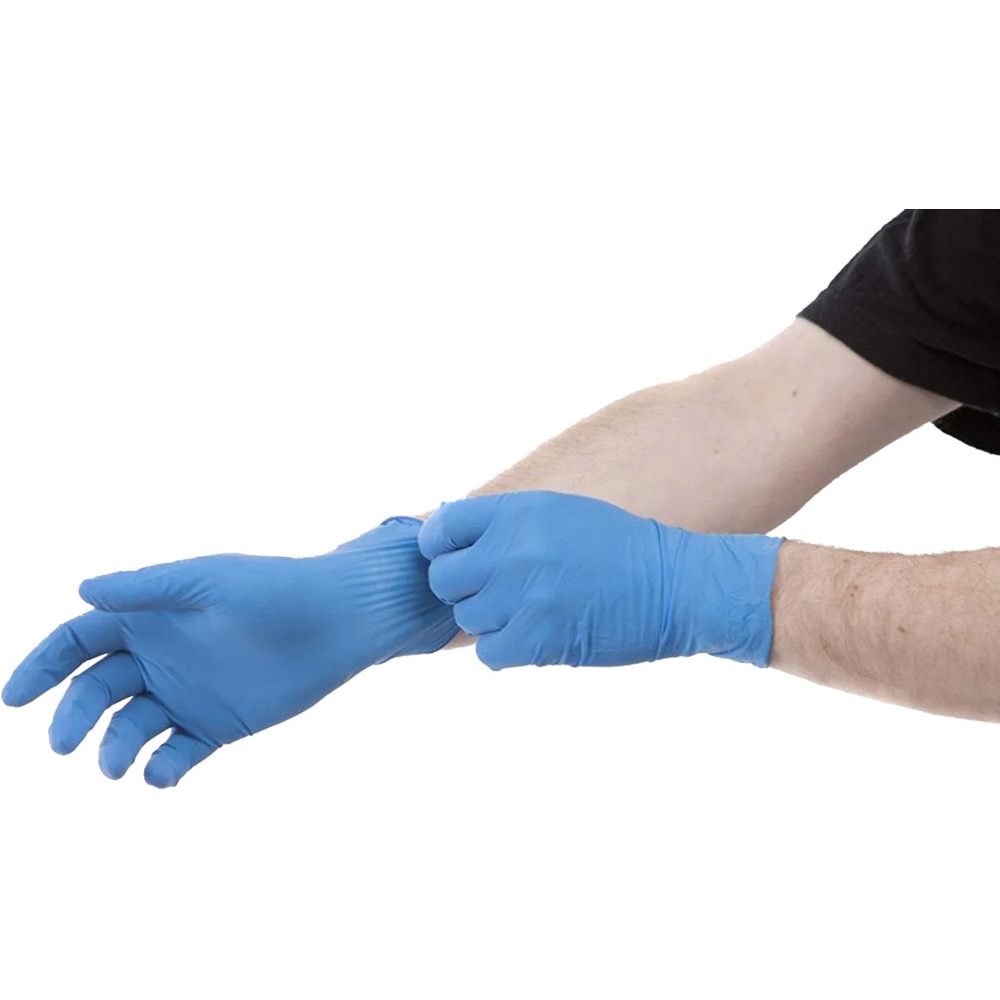 Gants nitrile biodégradables Masterclass bleu violet boîte de 100