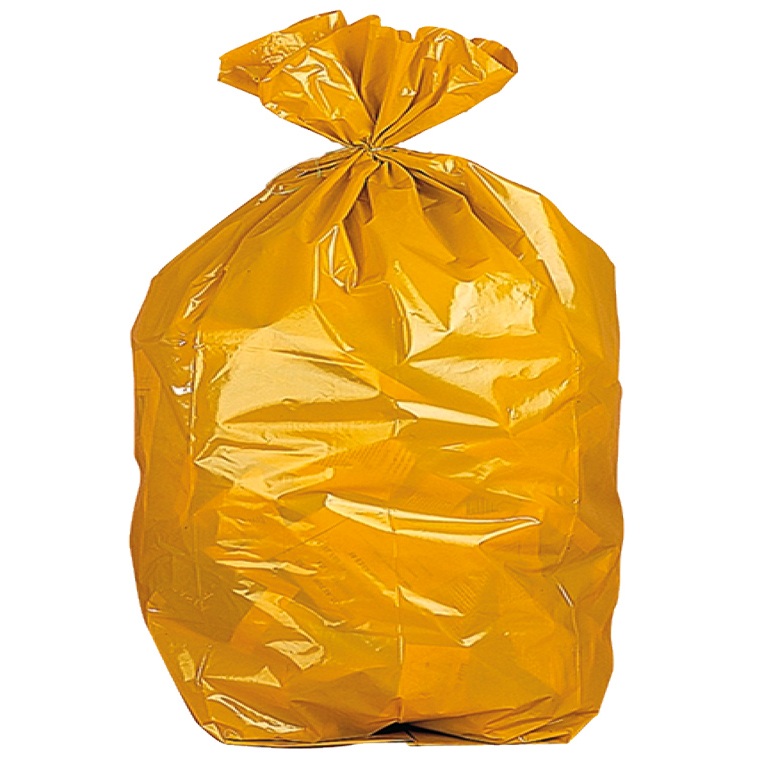 Sacs poubelle jaunes Coldis en fléxitène 100 L