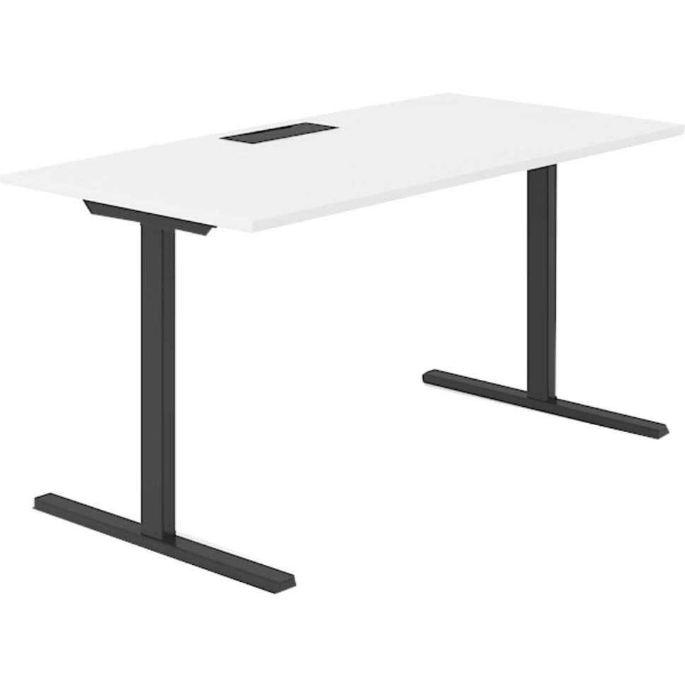 Bureau MNB In Piedi plateau blanc piétement noir