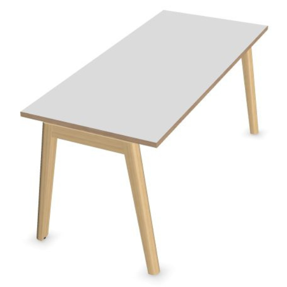 Bureau MNB Natura Home Office blanc chant chêne