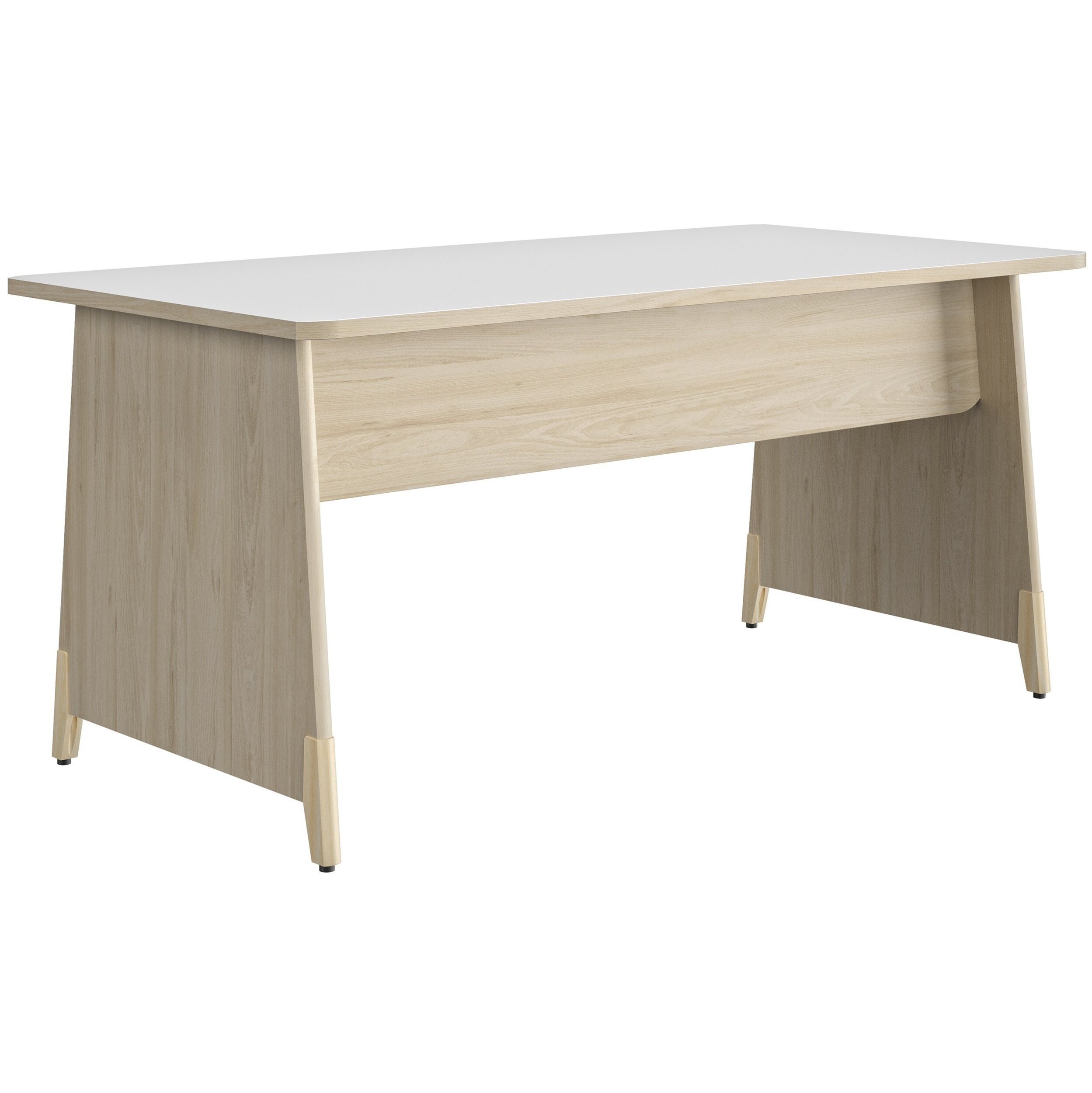 Bureau Gautier Office Artefact orme naturel et blanc 120 cm