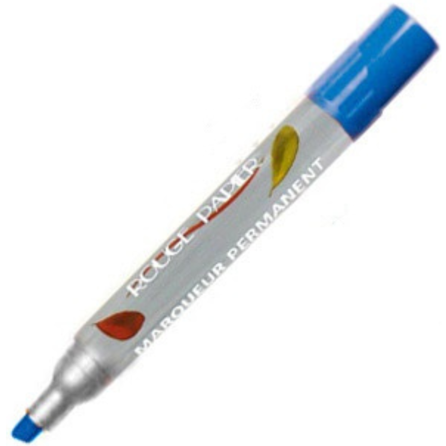 Marqueur permanent Rouge Papier bleu