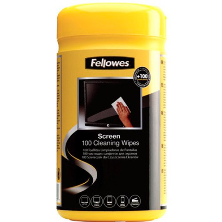 Lingettes écrans antistatiques boîte de 100 Fellowes