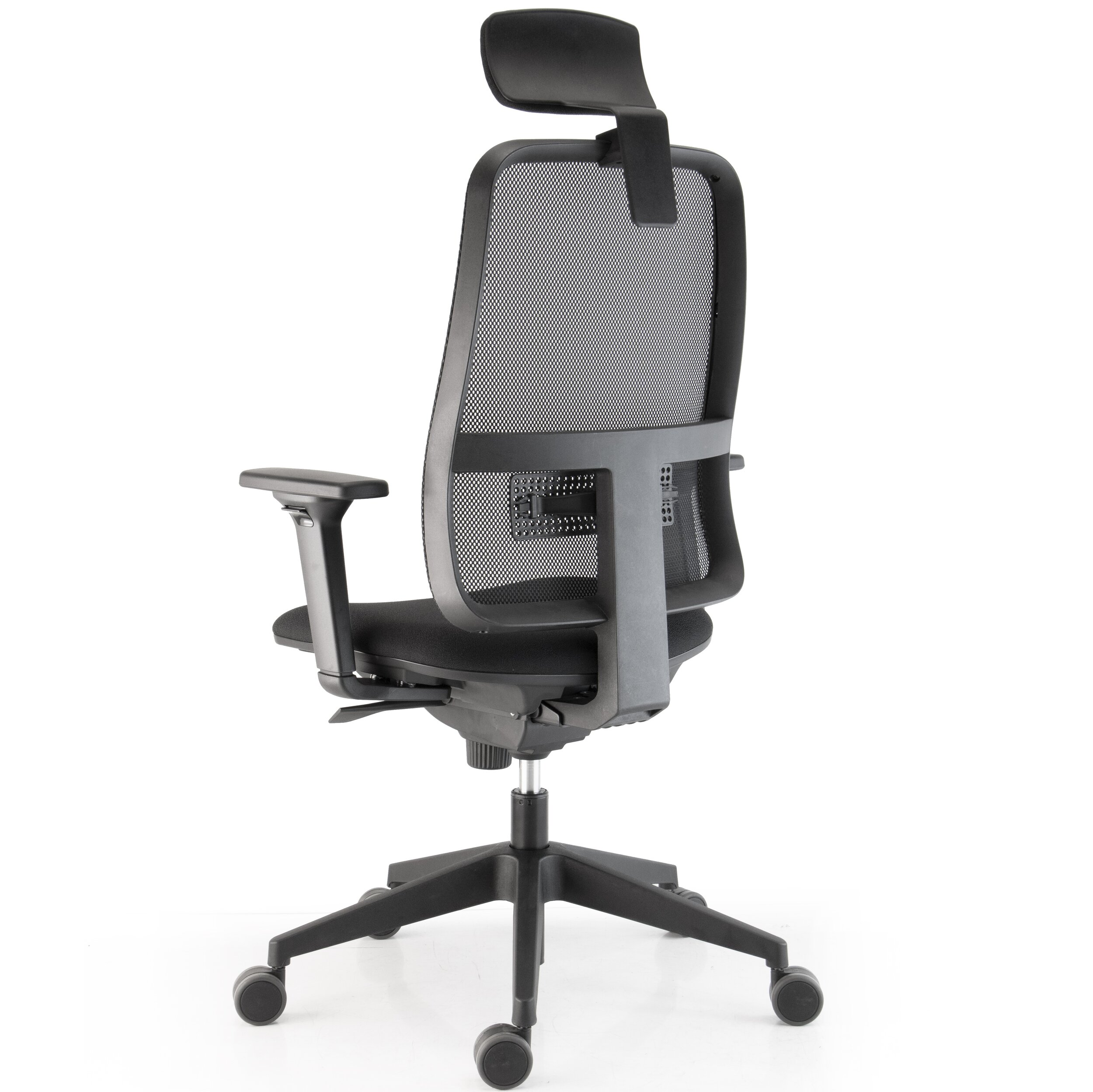 Fauteuil ergonomique Gautier Office Trenz noir avec têtière, vue 2