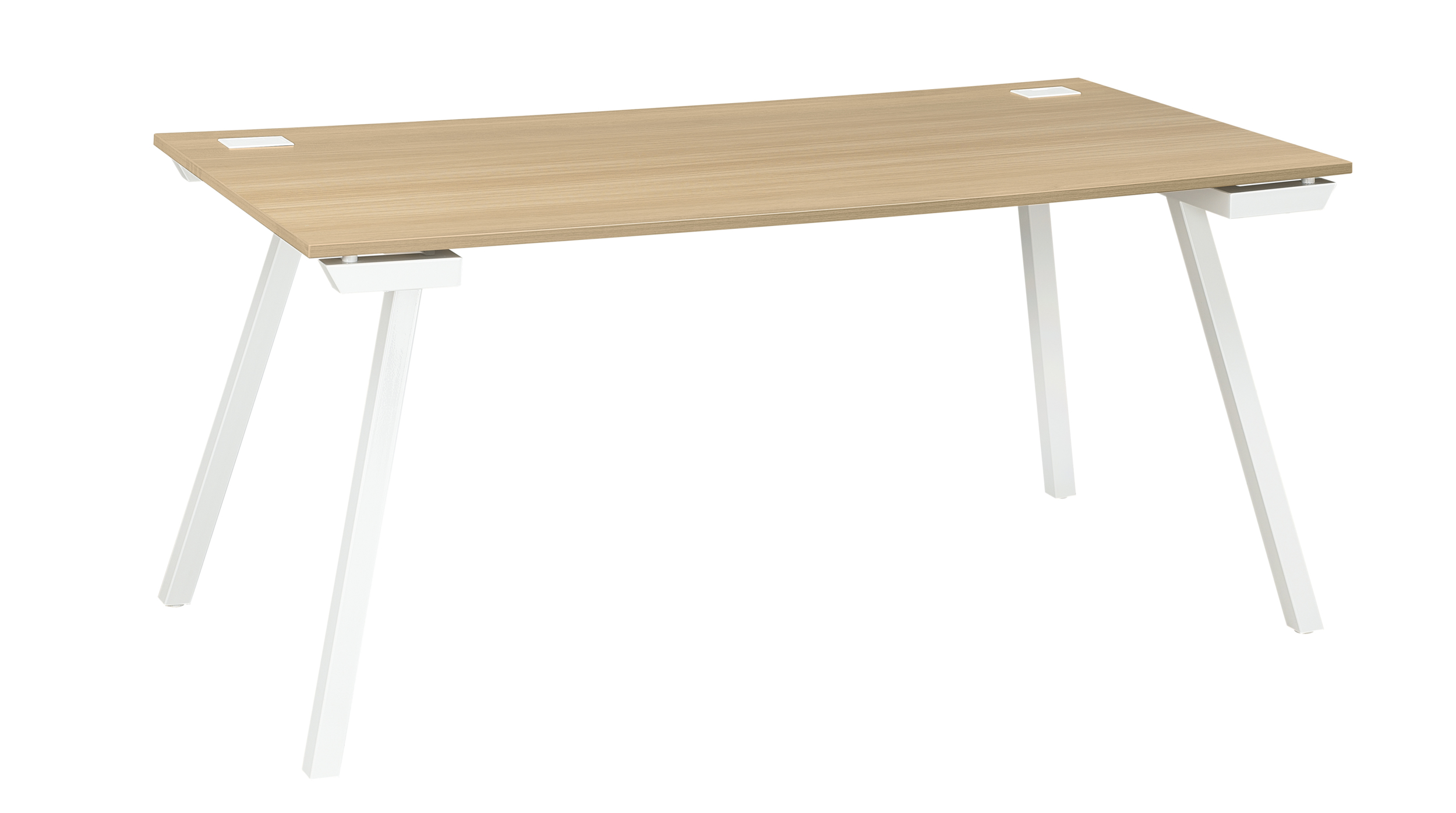 Bureau droit Sunday chêne 120 cm pieds trapèze Gautier Office