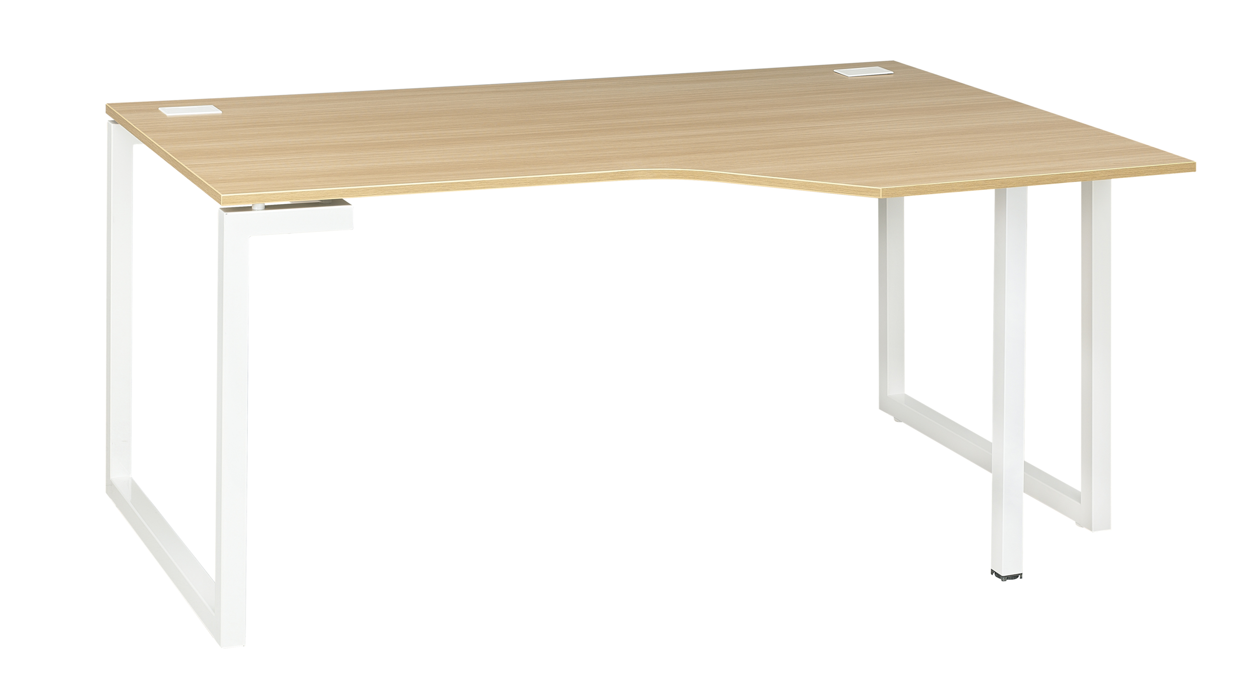 Plan compact droit Sunday chêne 160 cm pieds cadre Gautier Office