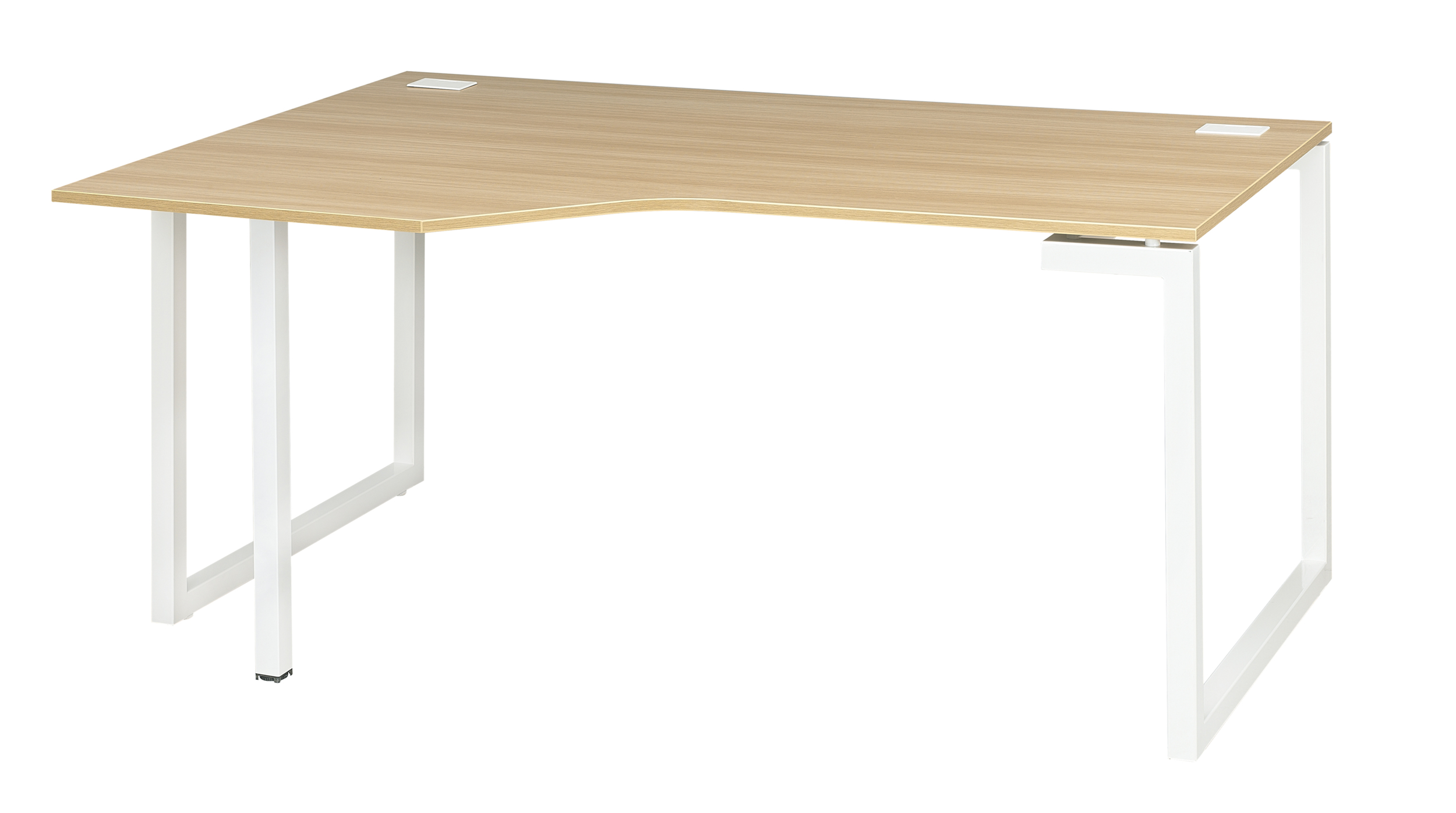 Plan compact gauche Sunday chêne 160 cm pieds cadre Gautier Office