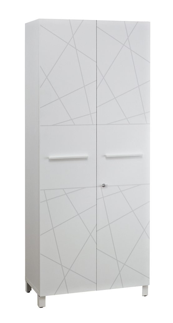 Armoire 2 portes Sunday blanc graphic 80 x 192 cm Gautier Office