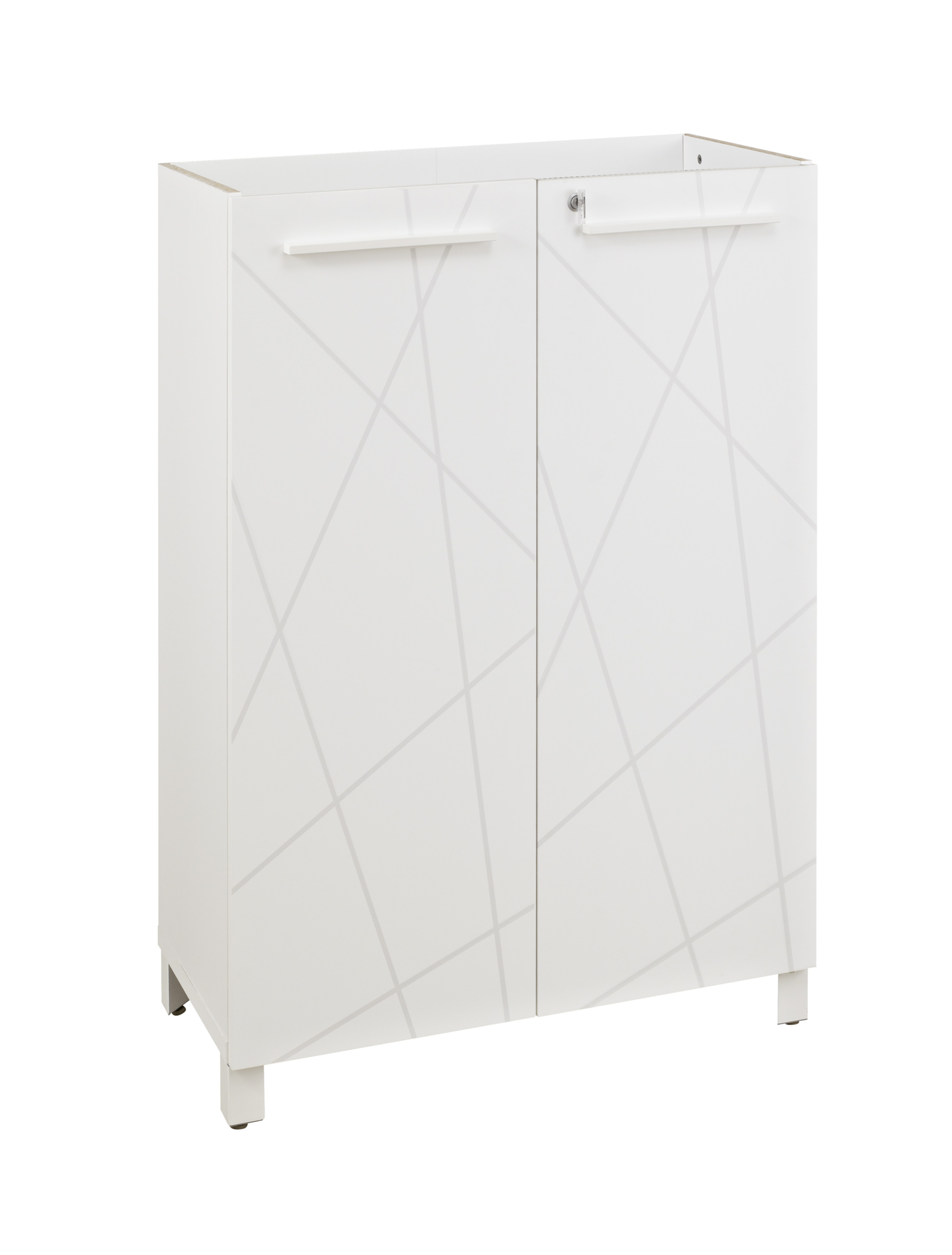 Rangement mi-hauteur 2 portes Sunday blanc graphic 80 x 114 cm Gautier Office