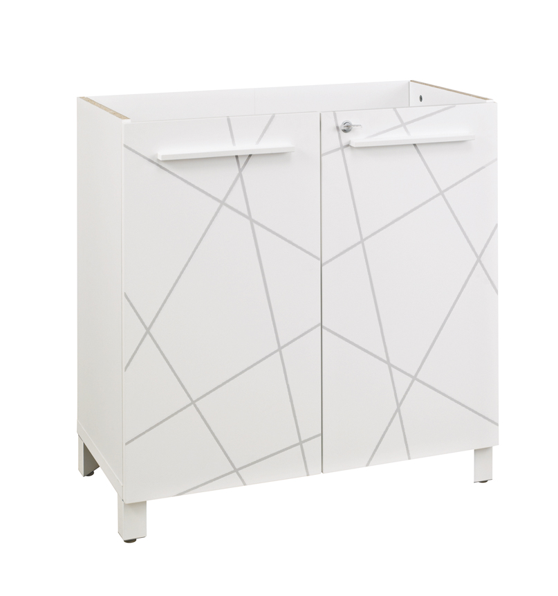 Rangement bas 2 portes Sunday blanc graphic 80 cm Gautier Office