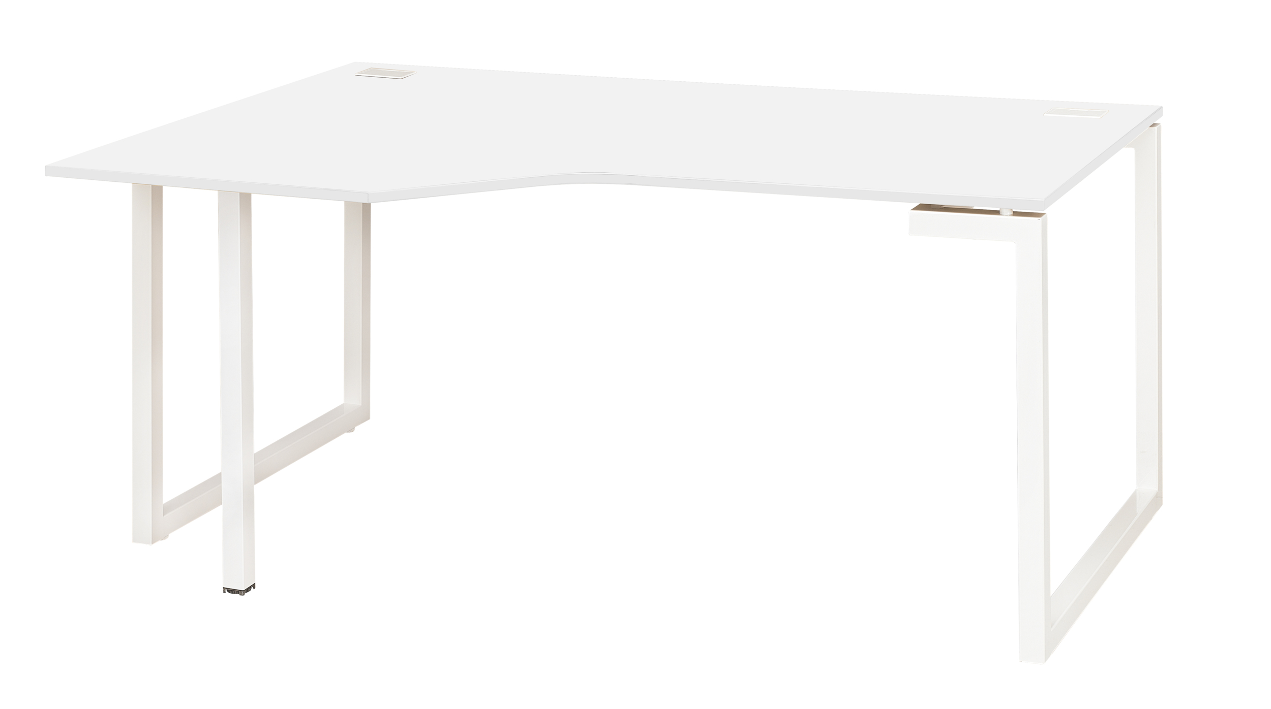 Plan compact gauche Sunday blanc 160 cm pieds cadre Gautier Office