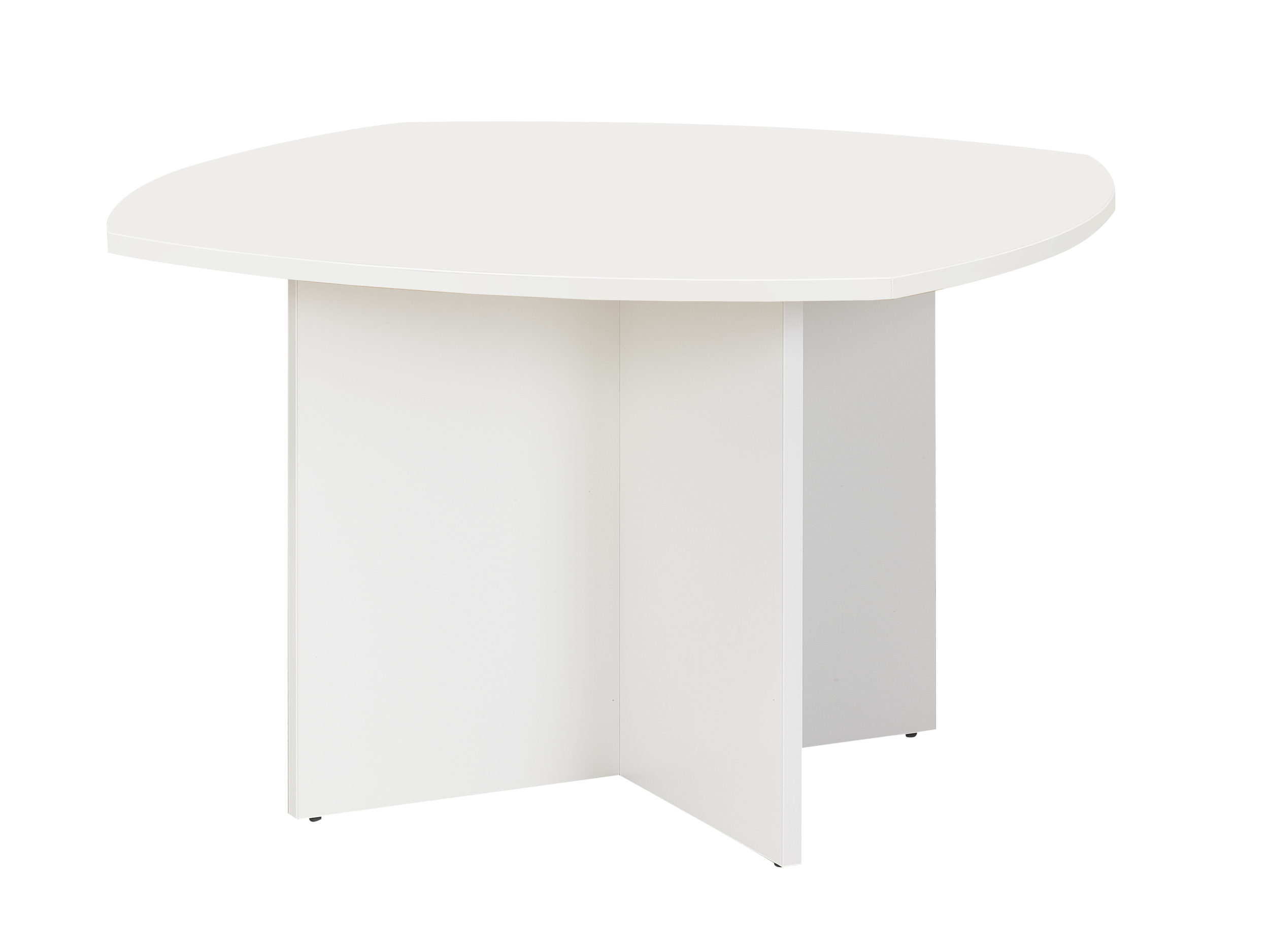 TABLE BLANCHE PIED PANNEAUX BLANC