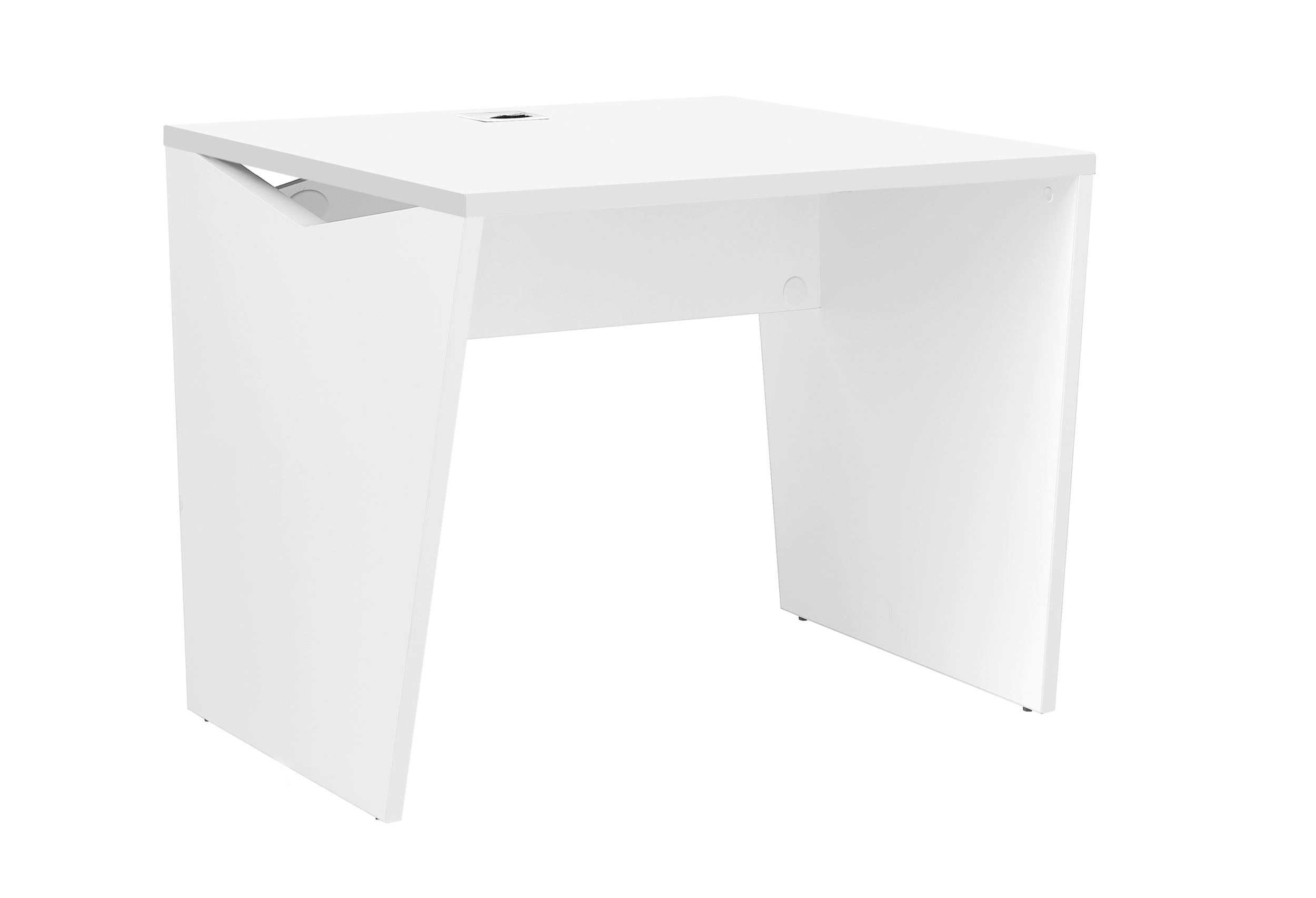 YES BLANC BUREAU PIEDS PANNEAUX 80CM