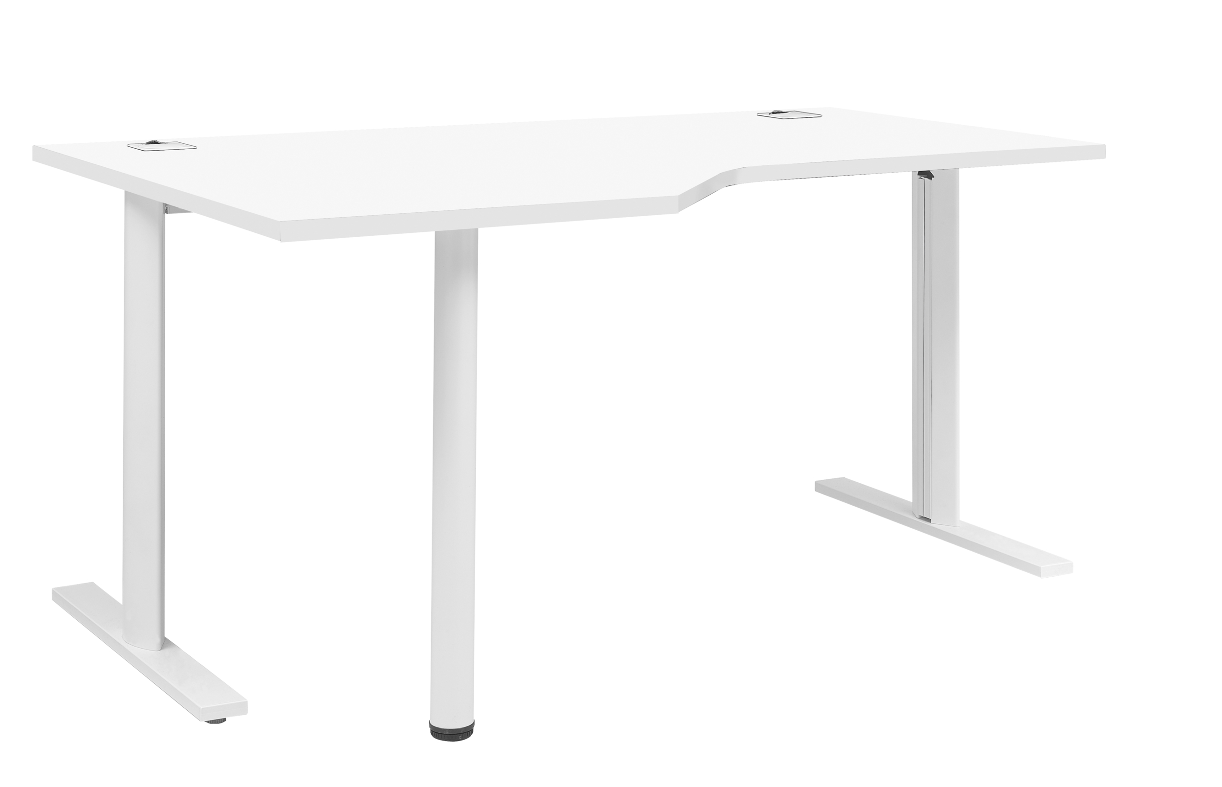 Plan compact gauche Gautier Office YES! blanc pieds métal