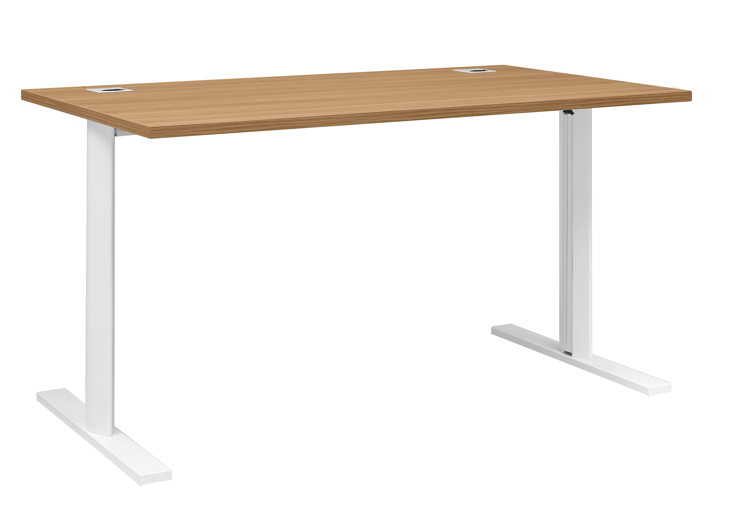 YES MERISIER BUREAU PIEDS MÉTAL 140CM