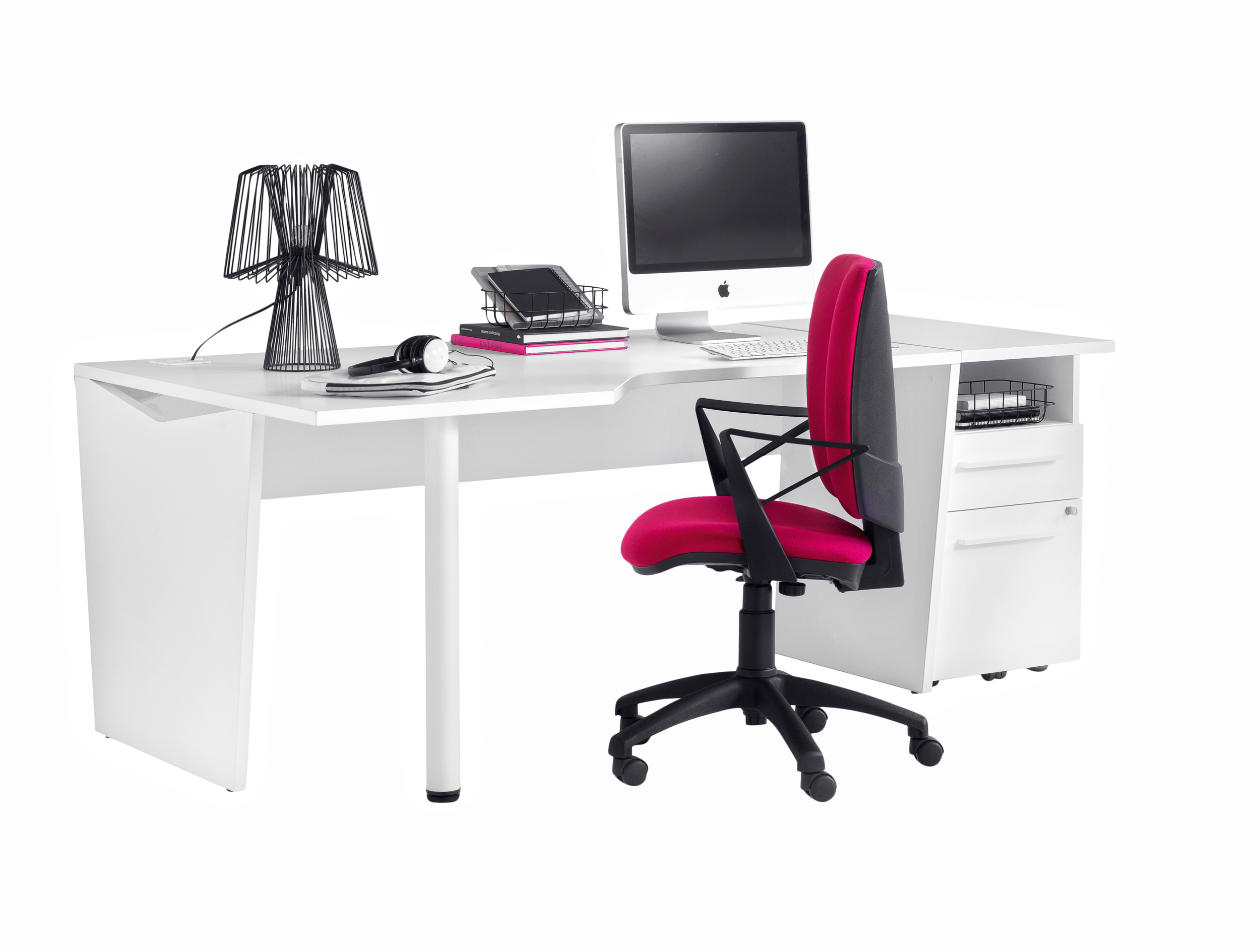 Bureau Gautier Office YES! blanc en situation vue 2