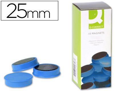 Aimants ronds Q-CONNECT bleus Ø 25 mm